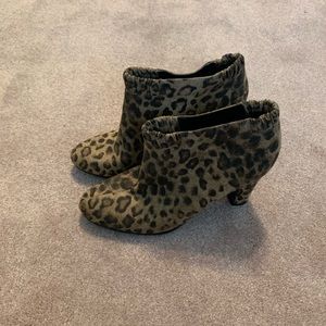 Cheetah print booties